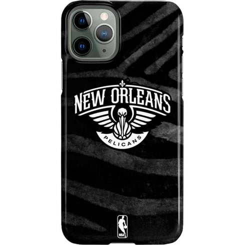 NBA New Orleans Pelicans Black Animal Print iPhone 11 Pro Lite Case
