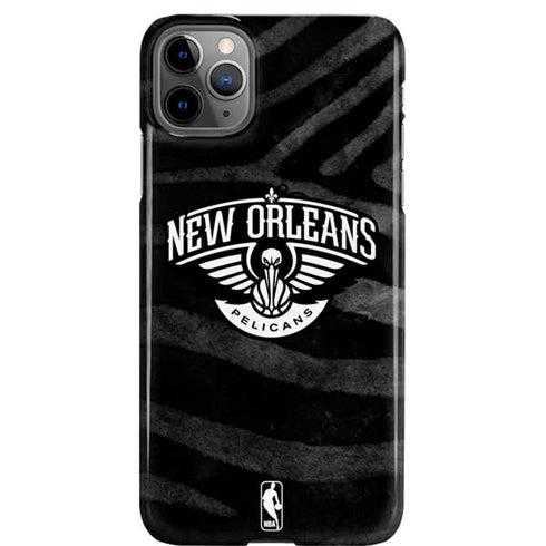 NBA New Orleans Pelicans Black Animal Print iPhone 11 Pro Max Lite Case