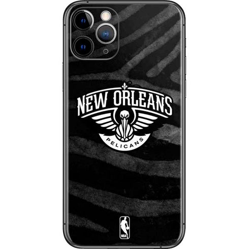 NBA New Orleans Pelicans Black Animal Print iPhone 11 Pro Skin