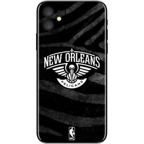 NBA New Orleans Pelicans Black Animal Print iPhone 11 Skin