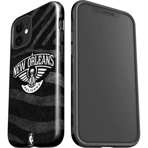 NBA New Orleans Pelicans Black Animal Print iPhone 12 Mini Impact Case