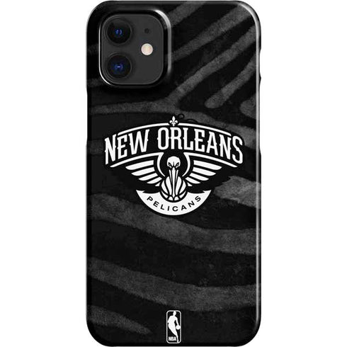 NBA New Orleans Pelicans Black Animal Print iPhone 12 Mini Lite Case