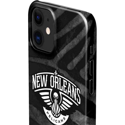 NBA New Orleans Pelicans Black Animal Print iPhone 12 Mini Lite Case