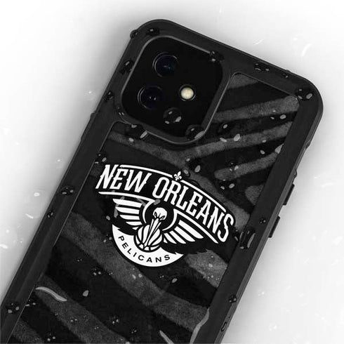 NBA New Orleans Pelicans Black Animal Print iPhone 12 Mini Waterproof Case