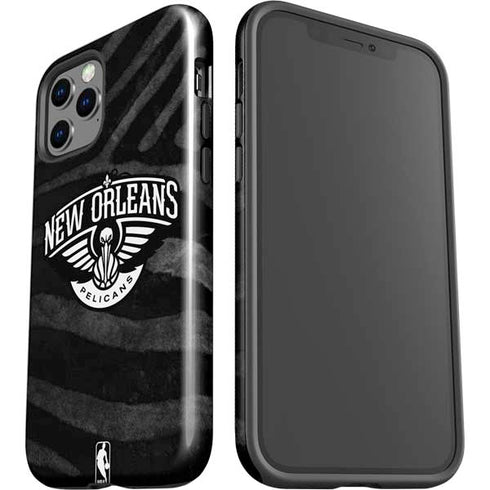 NBA New Orleans Pelicans Black Animal Print iPhone 12 Pro Impact Case
