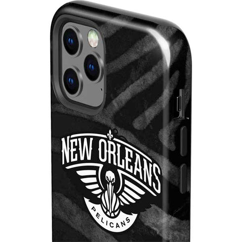 NBA New Orleans Pelicans Black Animal Print iPhone 12 Pro Max Impact Case