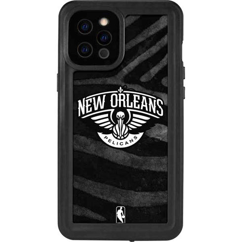 NBA New Orleans Pelicans Black Animal Print iPhone 12 Pro Max Waterproof Case