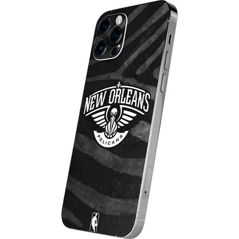 NBA New Orleans Pelicans Black Animal Print iPhone 12 Pro Skin