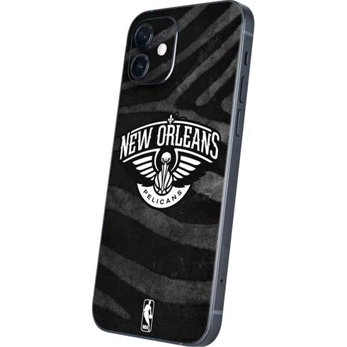 NBA New Orleans Pelicans Black Animal Print iPhone 12 Skin