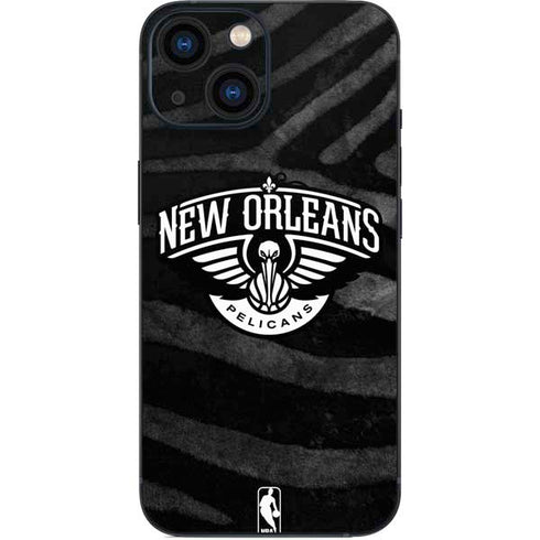 NBA New Orleans Pelicans Black Animal Print iPhone 13 Mini Skin