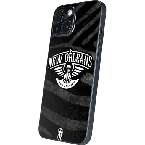 NBA New Orleans Pelicans Black Animal Print iPhone 13 Mini Skin