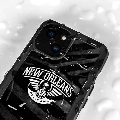 NBA New Orleans Pelicans Black Animal Print iPhone 13 Mini Waterproof Case