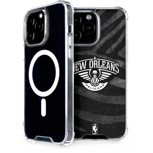 NBA New Orleans Pelicans Black Animal Print iPhone 13 Pro Max MagSafe Case
