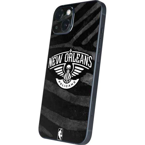 NBA New Orleans Pelicans Black Animal Print iPhone 13 Skin