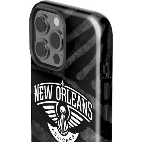 NBA New Orleans Pelicans Black Animal Print iPhone 15 Pro Max Impact Case
