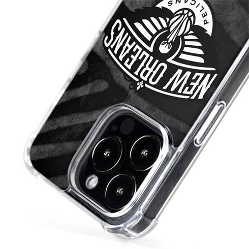 NBA New Orleans Pelicans Black Animal Print iPhone 14 Pro Max MagSafe Case