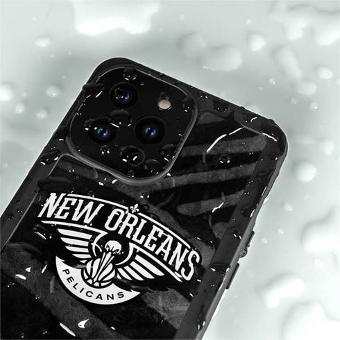 NBA New Orleans Pelicans Black Animal Print iPhone 14 Pro Max Waterproof Case