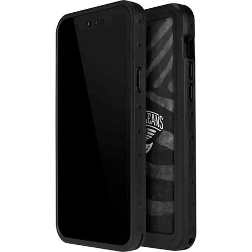 NBA New Orleans Pelicans Black Animal Print iPhone 15 Plus Waterproof Case