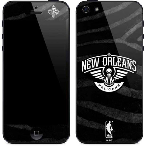 NBA New Orleans Pelicans Black Animal Print iPhone 5/5s/5SE Skin