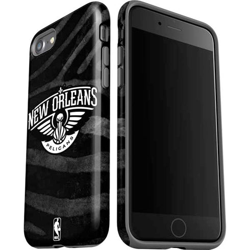 NBA New Orleans Pelicans Black Animal Print iPhone SE (2nd & 3rd Gen) Pro Case
