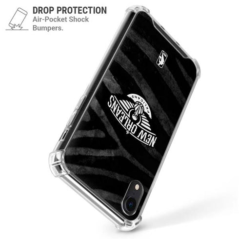 NBA New Orleans Pelicans Black Animal Print iPhone XR Clear Case