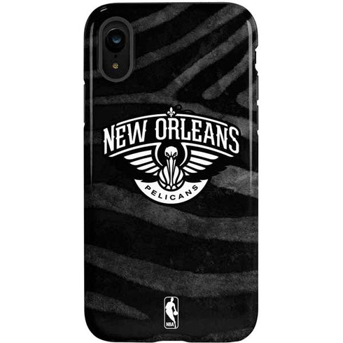 NBA New Orleans Pelicans Black Animal Print iPhone XR Pro Case