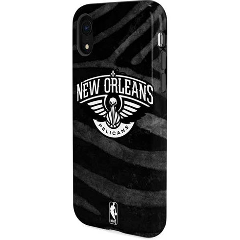 NBA New Orleans Pelicans Black Animal Print iPhone XR Pro Case