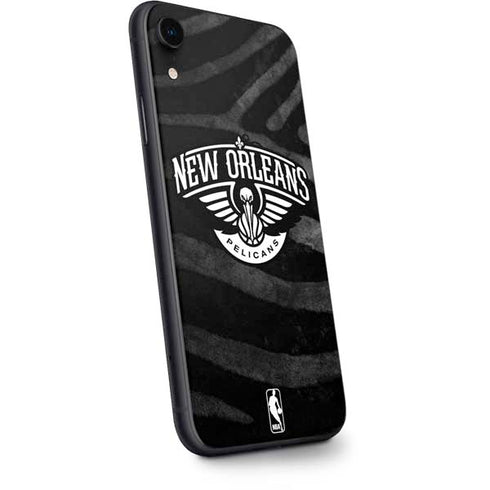 NBA New Orleans Pelicans Black Animal Print iPhone XR Skin