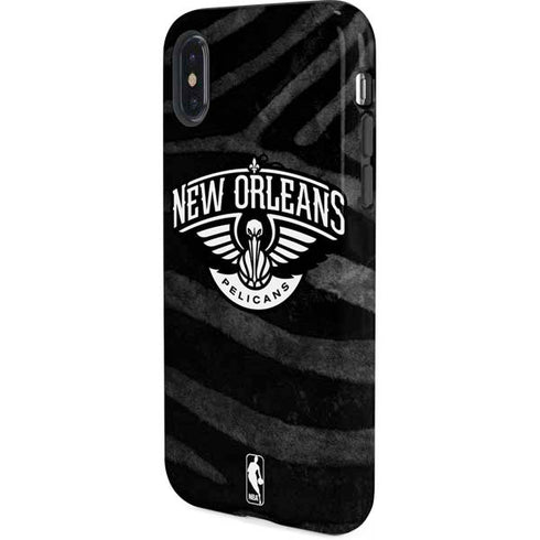 NBA New Orleans Pelicans Black Animal Print iPhone XS Pro Case
