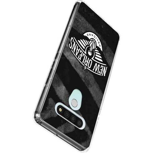 NBA New Orleans Pelicans Black Animal Print LG Stylo 6 Clear Case