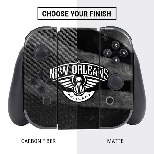 NBA New Orleans Pelicans Black Animal Print Nintendo Switch Bundle Skin