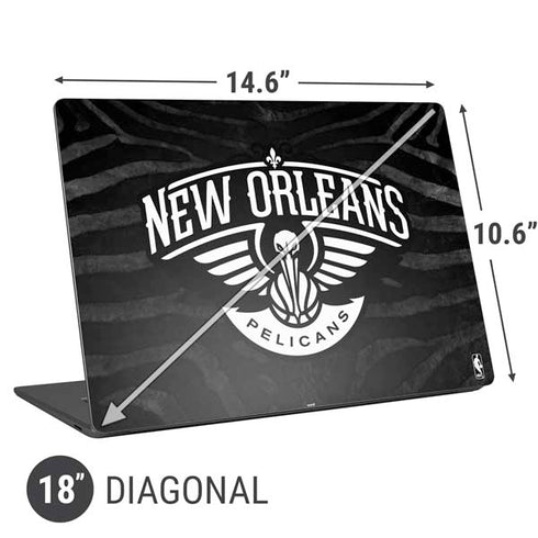 NBA New Orleans Pelicans Black Animal Print Universal Laptop 18in (14.6 x 10.6in) Skin
