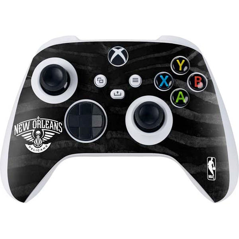 NBA New Orleans Pelicans Black Animal Print Xbox Series S Controller Skin