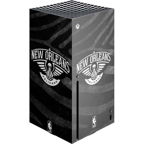 NBA New Orleans Pelicans Black Animal Print Xbox Series X Console Skin