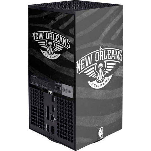 NBA New Orleans Pelicans Black Animal Print Xbox Series X Console Skin