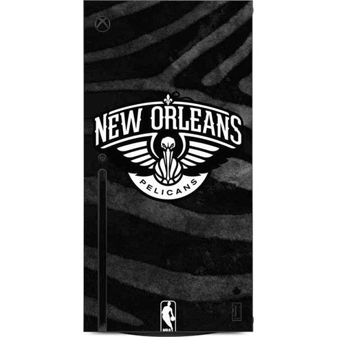 NBA New Orleans Pelicans Black Animal Print Xbox Series X Console Skin