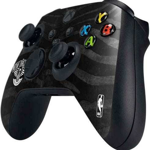 NBA New Orleans Pelicans Black Animal Print Xbox Series X Controller Skin
