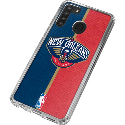 NBA New Orleans Pelicans Canvas Galaxy A21 Clear Case