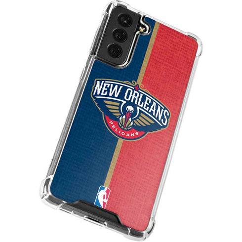 NBA New Orleans Pelicans Canvas Galaxy S21 FE Clear Case