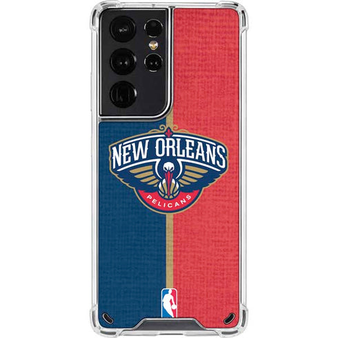 NBA New Orleans Pelicans Canvas Galaxy S21 Ultra 5G Clear Case