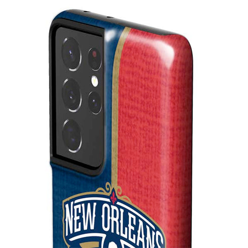 NBA New Orleans Pelicans Canvas Galaxy S21 Ultra 5G Pro Case
