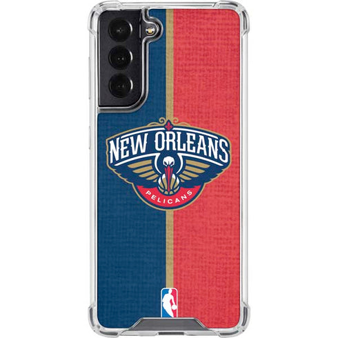 NBA New Orleans Pelicans Canvas Galaxy S22 Clear Case
