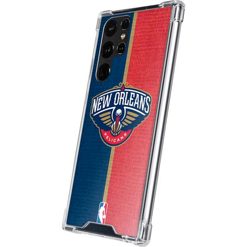NBA New Orleans Pelicans Canvas Galaxy S22 Ultra Clear Case