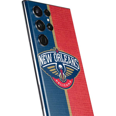 NBA New Orleans Pelicans Canvas Galaxy S22 Ultra Skin