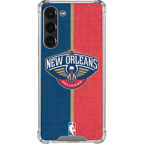 NBA New Orleans Pelicans Canvas Galaxy S23 Plus Clear Case