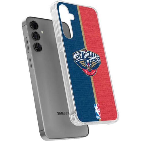 NBA New Orleans Pelicans Canvas Galaxy S24 Plus Clear Case