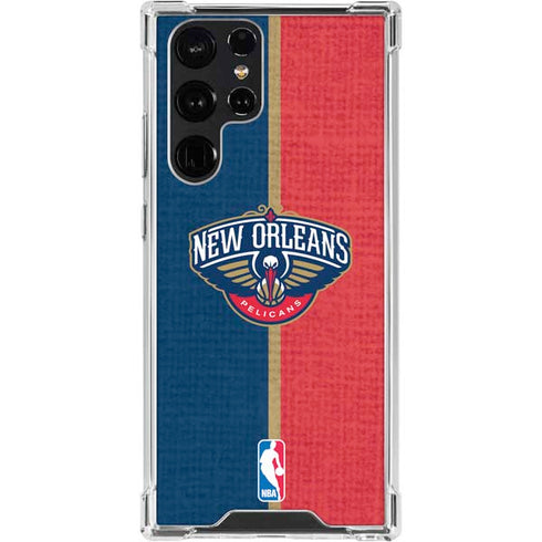 NBA New Orleans Pelicans Canvas Galaxy S24 Ultra Clear Case