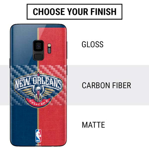 NBA New Orleans Pelicans Canvas Galaxy S9 Skin