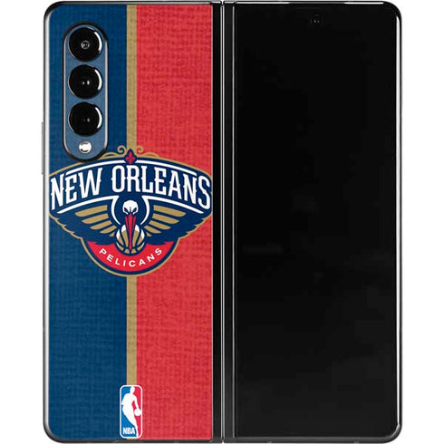 NBA New Orleans Pelicans Canvas Galaxy Z Fold3 5G Skin