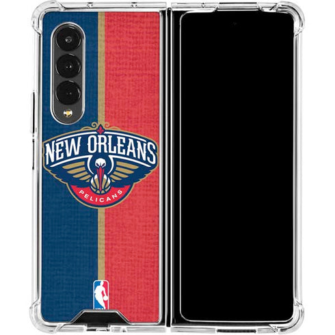 NBA New Orleans Pelicans Canvas Galaxy Z Fold4 5G Clear Case